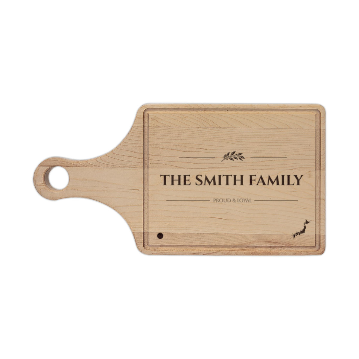 Personalized Japanese Heritage Cutting Board | Engraved Japan Family Name Board - Proud & Loyal