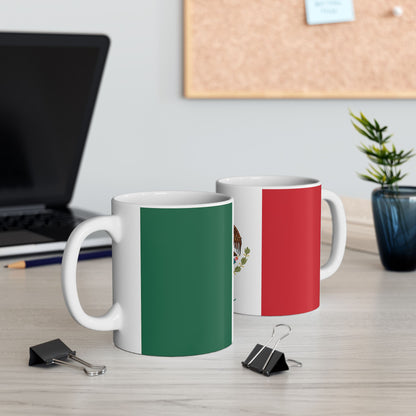 Personalized Mexican Flag Emblem Ceramic Mug | Mexico Coat of Arms Coffee Cup, New Citizen, Naturalization Gift, Heritage Gift - Proud & Loyal