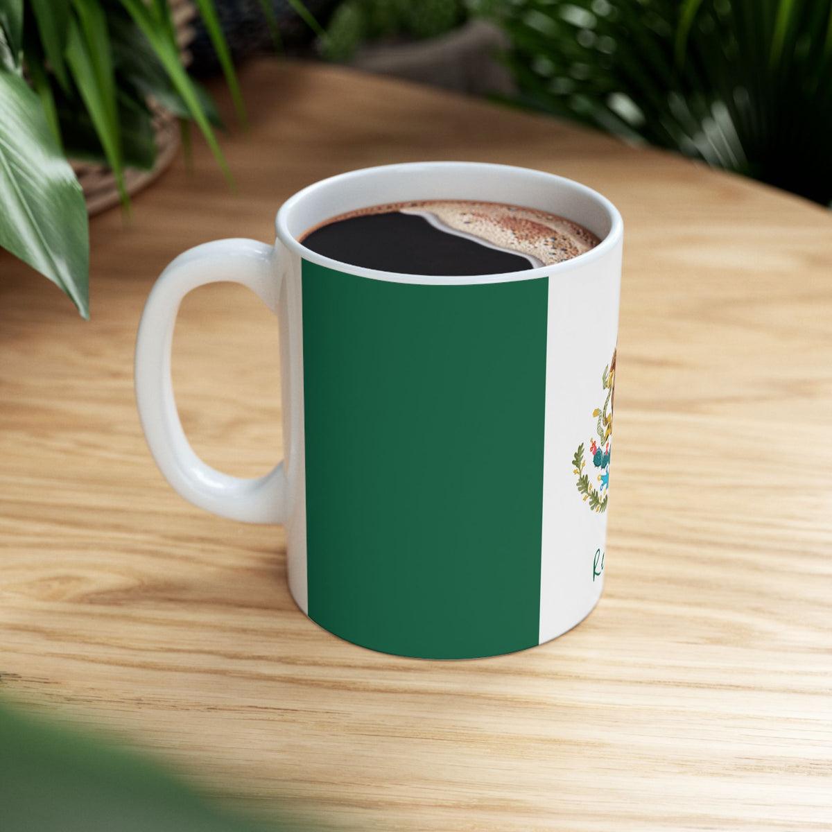 Personalized Mexican Flag Emblem Ceramic Mug | Mexico Coat of Arms Coffee Cup, New Citizen, Naturalization Gift, Heritage Gift - Proud & Loyal