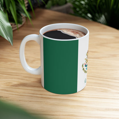 Personalized Mexican Flag Emblem Ceramic Mug | Mexico Coat of Arms Coffee Cup, New Citizen, Naturalization Gift, Heritage Gift - Proud & Loyal