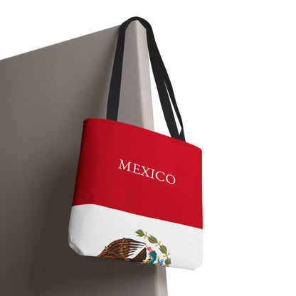 Personalized Mexico Flag Tote Bag, Custom Name Mexican Heritage Bag, Mexico Travel Beach Tote, Mexican Pride Gift - Proud & Loyal