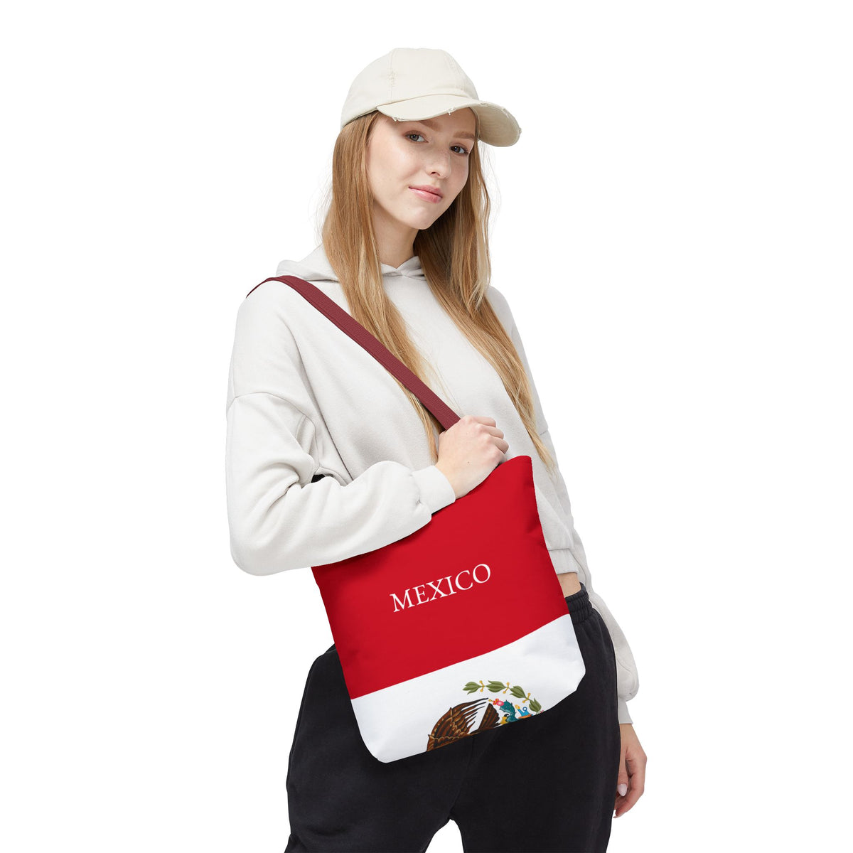 Personalized Mexico Flag Tote Bag, Custom Name Mexican Heritage Bag, Mexico Travel Beach Tote, Mexican Pride Gift - Proud & Loyal