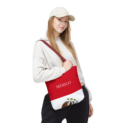 Personalized Mexico Flag Tote Bag, Custom Name Mexican Heritage Bag, Mexico Travel Beach Tote, Mexican Pride Gift - Proud & Loyal