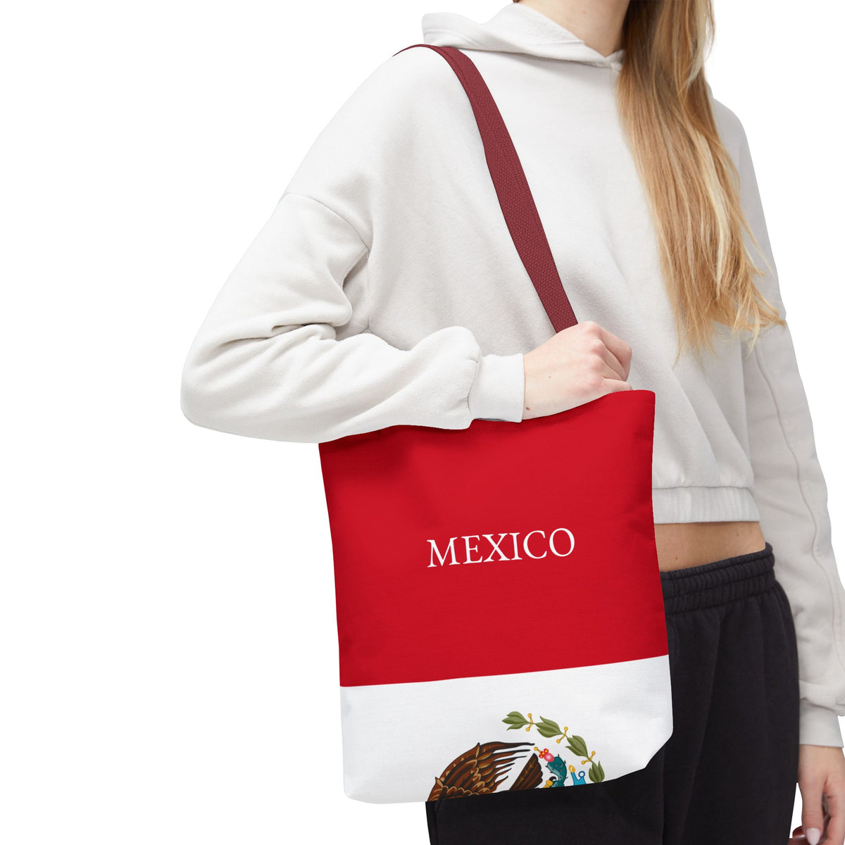 Personalized Mexico Flag Tote Bag, Custom Name Mexican Heritage Bag, Mexico Travel Beach Tote, Mexican Pride Gift - Proud & Loyal