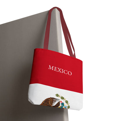 Personalized Mexico Flag Tote Bag, Custom Name Mexican Heritage Bag, Mexico Travel Beach Tote, Mexican Pride Gift - Proud & Loyal