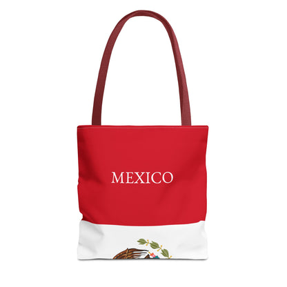 Personalized Mexico Flag Tote Bag, Custom Name Mexican Heritage Bag, Mexico Travel Beach Tote, Mexican Pride Gift - Proud & Loyal