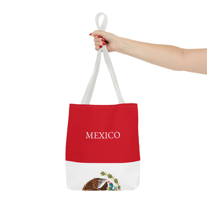Personalized Mexico Flag Tote Bag, Custom Name Mexican Heritage Bag, Mexico Travel Beach Tote, Mexican Pride Gift - Proud & Loyal