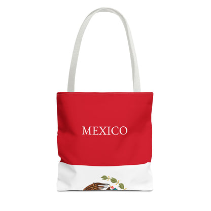 Personalized Mexico Flag Tote Bag, Custom Name Mexican Heritage Bag, Mexico Travel Beach Tote, Mexican Pride Gift - Proud & Loyal
