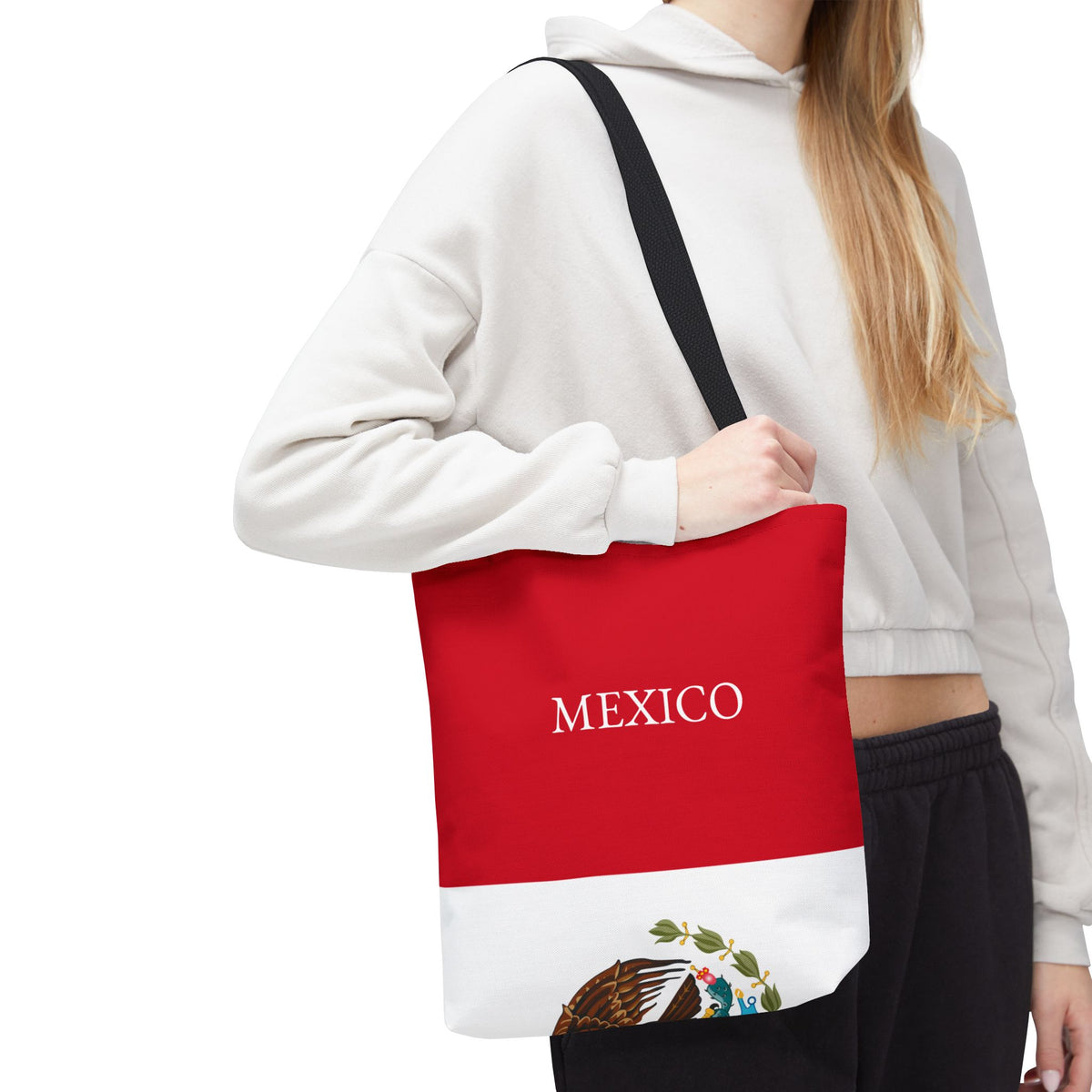 Personalized Mexico Flag Tote Bag, Custom Name Mexican Heritage Bag, Mexico Travel Beach Tote, Mexican Pride Gift - Proud & Loyal