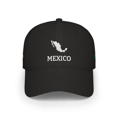 Personalized Mexico Heritage Hat, Mexican Flag Embroidered Cap, Custom Initials, Mexico Map Low Profile Hat, Mexican Gift, Country Shape - Proud & Loyal