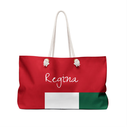 Personalized Mexico Weekender Bag, Mexican Flag Travel Bag, Custom Name Heritage Tote, Vacation Overnight Bag - Proud & Loyal