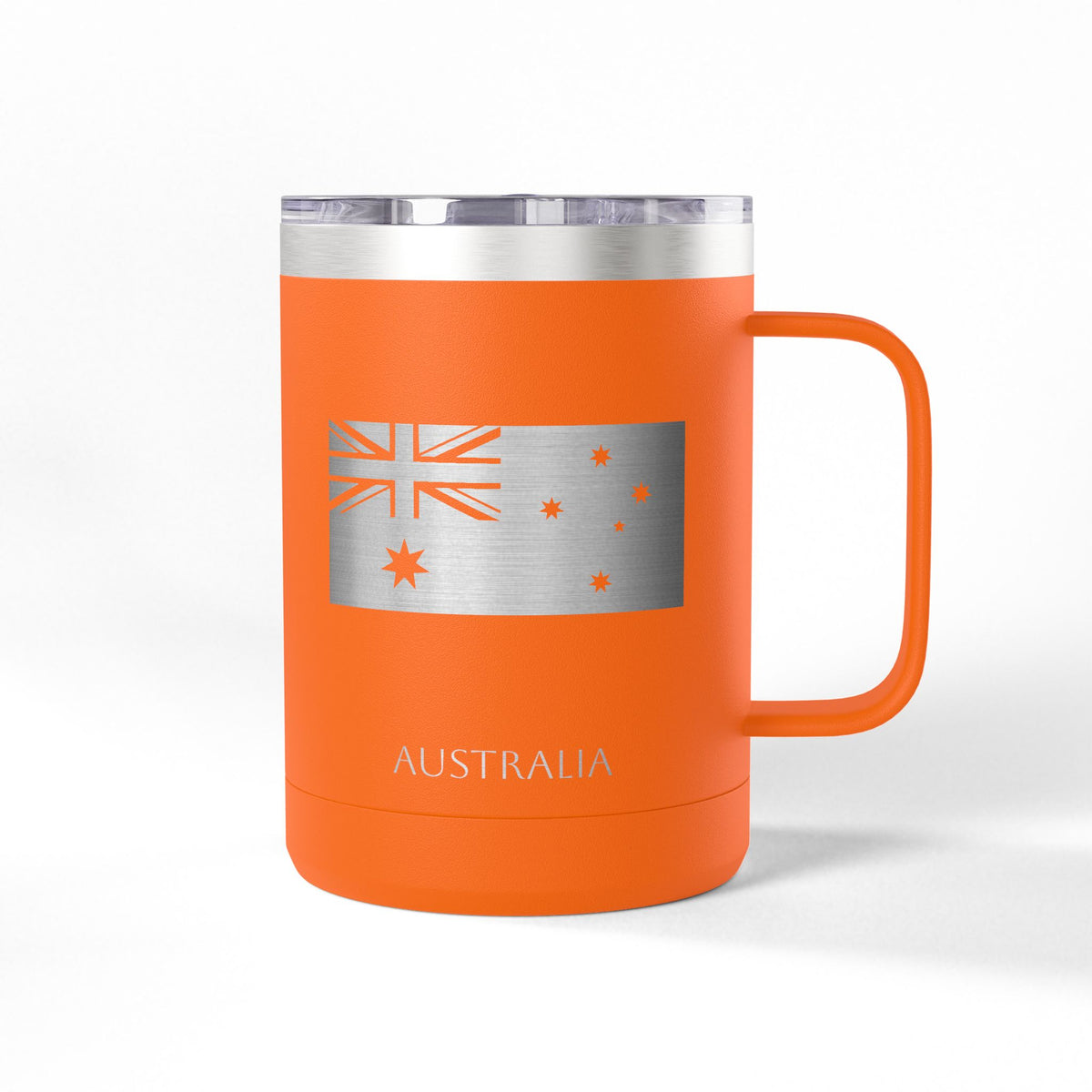 Personalized Name and Initials Monogram Wreath Coffee Mug, Australian Flag Tumbler 15oz - Proud & Loyal