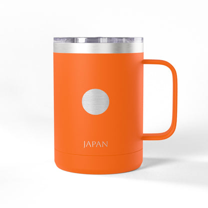Personalized Name and Initials Monogram Wreath Coffee Mug, Japan Flag Nihon NipponTumbler 15oz - Proud & Loyal