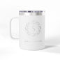 Personalized Name and Initials Monogram Wreath Coffee Mug, United States of America Flag Tumbler 15oz - Proud & Loyal