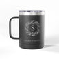 Personalized Name and Initials Monogram Wreath Coffee Mug, United States of America Flag Tumbler 15oz - Proud & Loyal