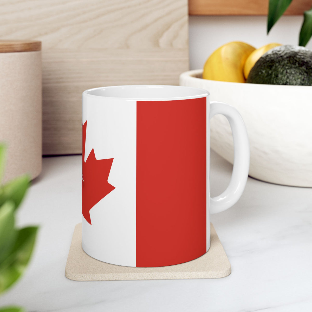 Personalized Name Red Maple Leaf Canada Flag Mug | Ceramic Coffee Cup, New Citizen, Naturalization Gift, Heritage Gift - Proud & Loyal