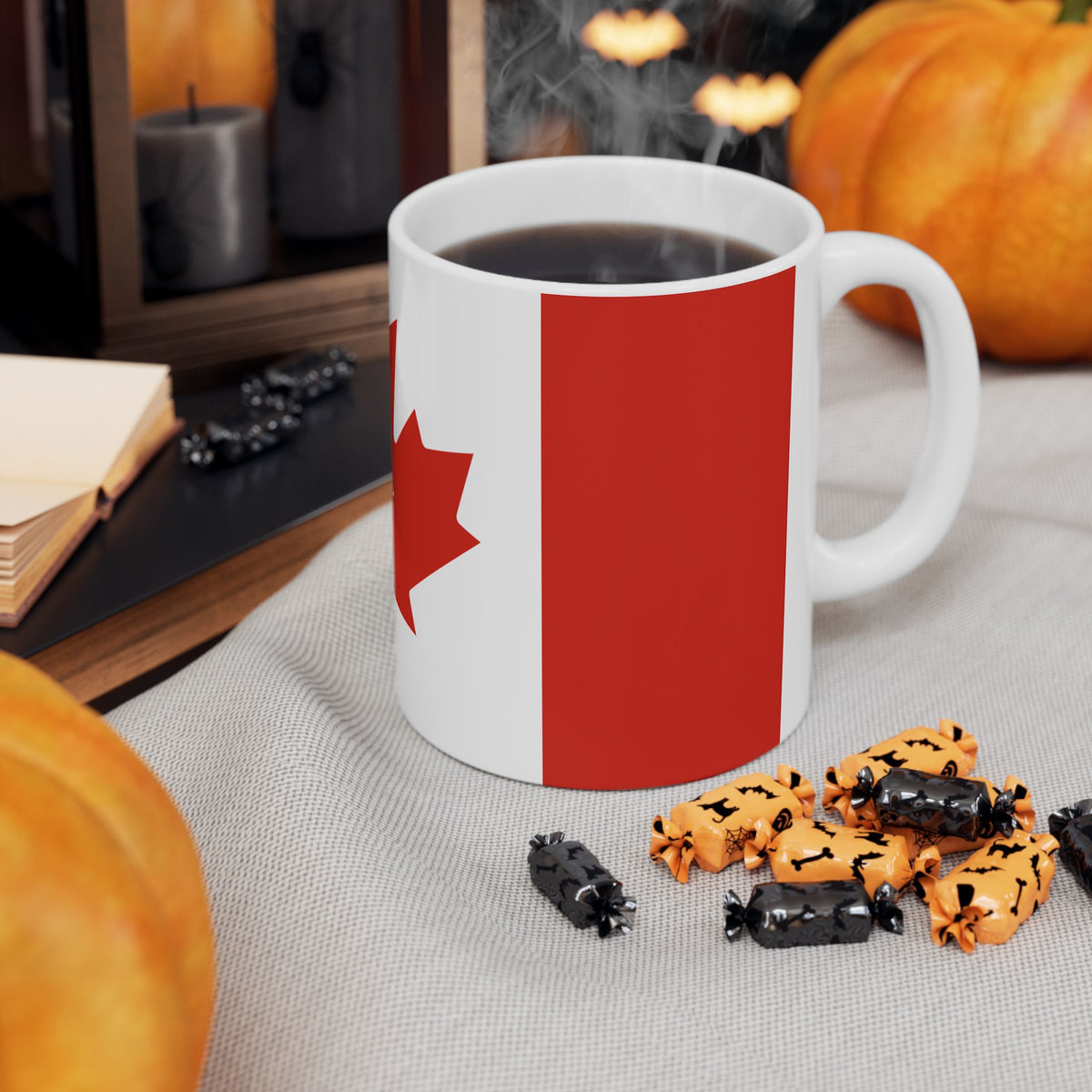 Personalized Name Red Maple Leaf Canada Flag Mug | Ceramic Coffee Cup, New Citizen, Naturalization Gift, Heritage Gift - Proud & Loyal