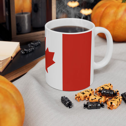 Personalized Name Red Maple Leaf Canada Flag Mug | Ceramic Coffee Cup, New Citizen, Naturalization Gift, Heritage Gift - Proud & Loyal
