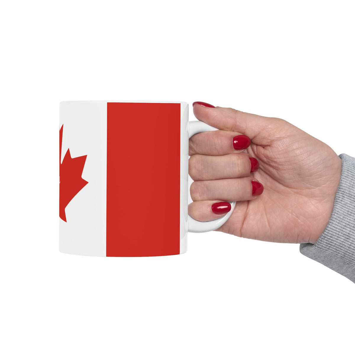 Personalized Name Red Maple Leaf Canada Flag Mug | Ceramic Coffee Cup, New Citizen, Naturalization Gift, Heritage Gift - Proud & Loyal
