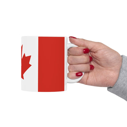 Personalized Name Red Maple Leaf Canada Flag Mug | Ceramic Coffee Cup, New Citizen, Naturalization Gift, Heritage Gift - Proud & Loyal