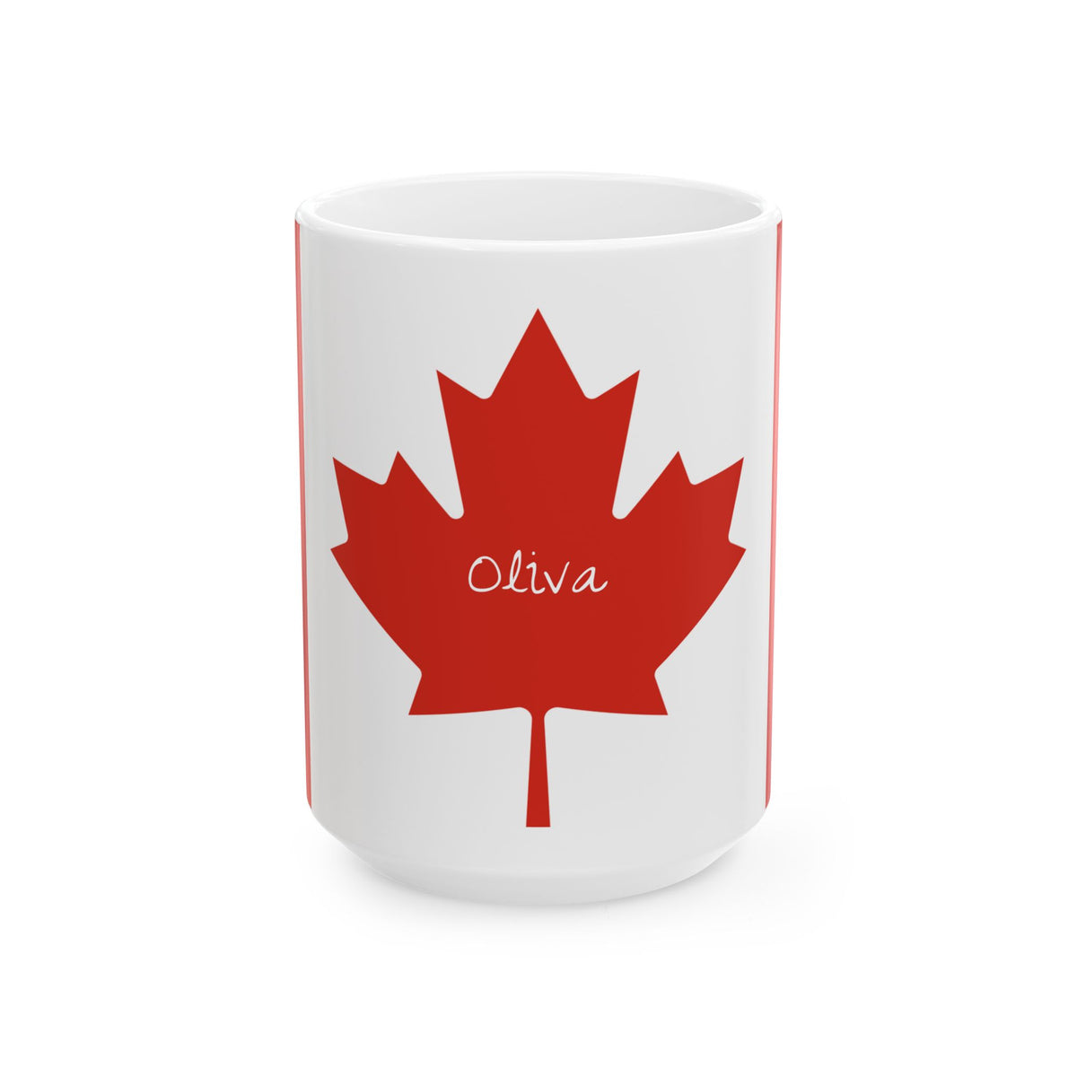 Personalized Name Red Maple Leaf Canada Flag Mug | Ceramic Coffee Cup, New Citizen, Naturalization Gift, Heritage Gift - Proud & Loyal