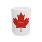 Personalized Name Red Maple Leaf Canada Flag Mug | Ceramic Coffee Cup, New Citizen, Naturalization Gift, Heritage Gift - Proud & Loyal