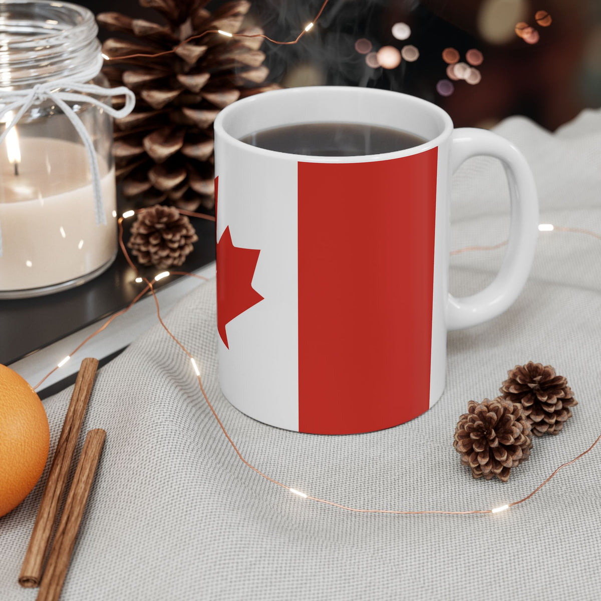 Personalized Name Red Maple Leaf Canada Flag Mug | Ceramic Coffee Cup, New Citizen, Naturalization Gift, Heritage Gift - Proud & Loyal