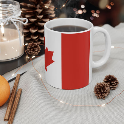 Personalized Name Red Maple Leaf Canada Flag Mug | Ceramic Coffee Cup, New Citizen, Naturalization Gift, Heritage Gift - Proud & Loyal