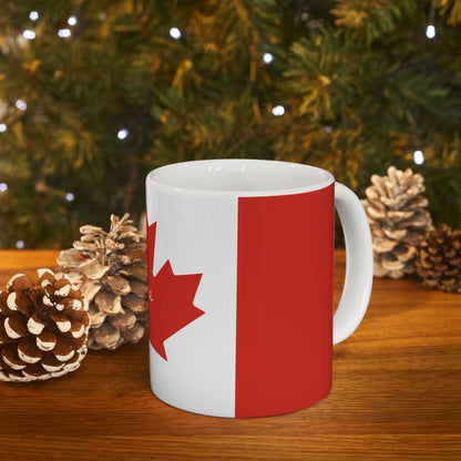 Personalized Name Red Maple Leaf Canada Flag Mug | Ceramic Coffee Cup, New Citizen, Naturalization Gift, Heritage Gift - Proud & Loyal