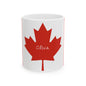 Personalized Name Red Maple Leaf Canada Flag Mug | Ceramic Coffee Cup, New Citizen, Naturalization Gift, Heritage Gift - Proud & Loyal