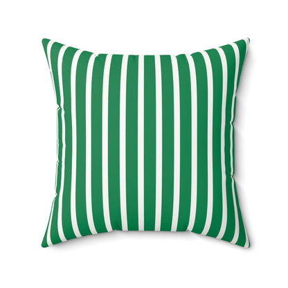 Personalized Nigeria Flag Green and White Vertical Stripes Pillow | Faux Suede Nigerian Throw Pillow | African Pillow | Heritage - Proud & Loyal