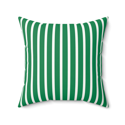 Personalized Nigeria Flag Green and White Vertical Stripes Pillow | Faux Suede Nigerian Throw Pillow | African Pillow | Heritage - Proud & Loyal