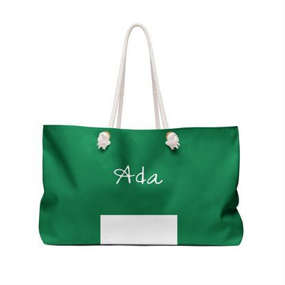 Personalized Nigeria Weekender Bag, Nigerian Flag Travel Bag, Custom Name Heritage Tote, Vacation Overnight Bag - Proud & Loyal