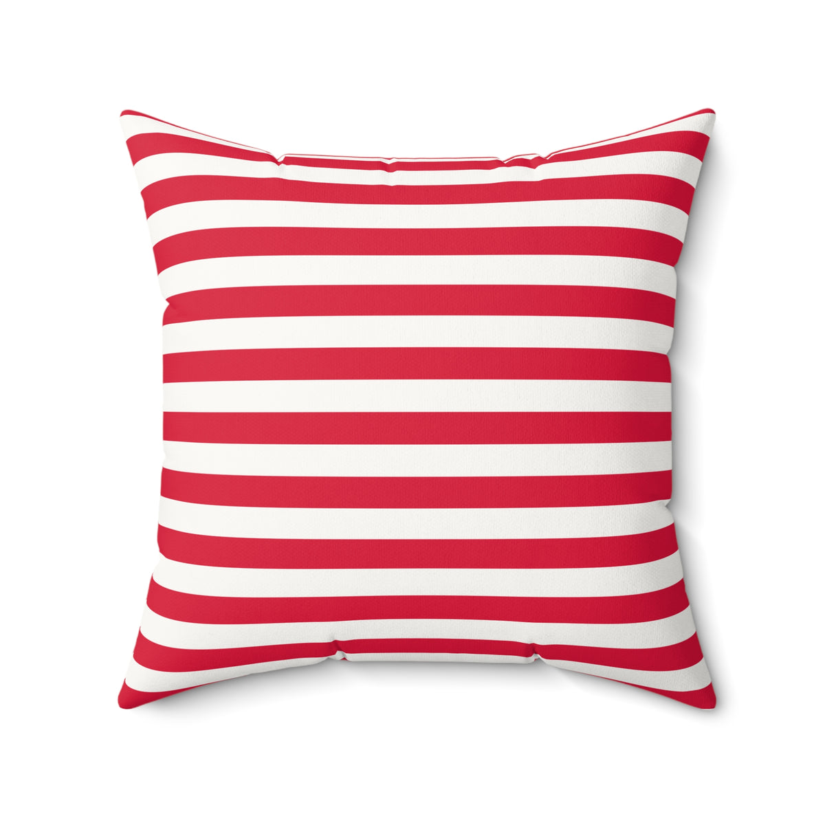 Personalized Poland Flag Red and White Striped Faux Suede Pillow | Nautical Holiday Decor - Proud & Loyal