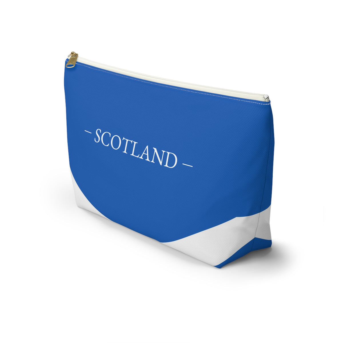 Personalized Scotland Flag Accessory Pouch, Scottish Heritage Cosmetic Bag, Custom Name Travel Makeup Organizer, Scotland Gift - Proud & Loyal