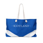 Personalized Scotland Weekender Bag, Scottish Flag Travel Bag, Custom Name Heritage Tote, European Vacation Overnight Bag - Proud & Loyal