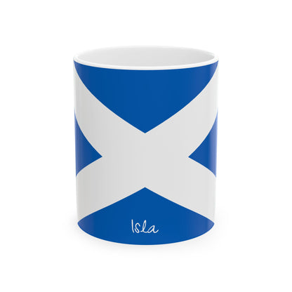 Personalized Scottish Saltire Flag Mug | Scotland Flag Ceramic Cup, New Citizen, Naturalization Gift, Heritage Gift - Proud & Loyal