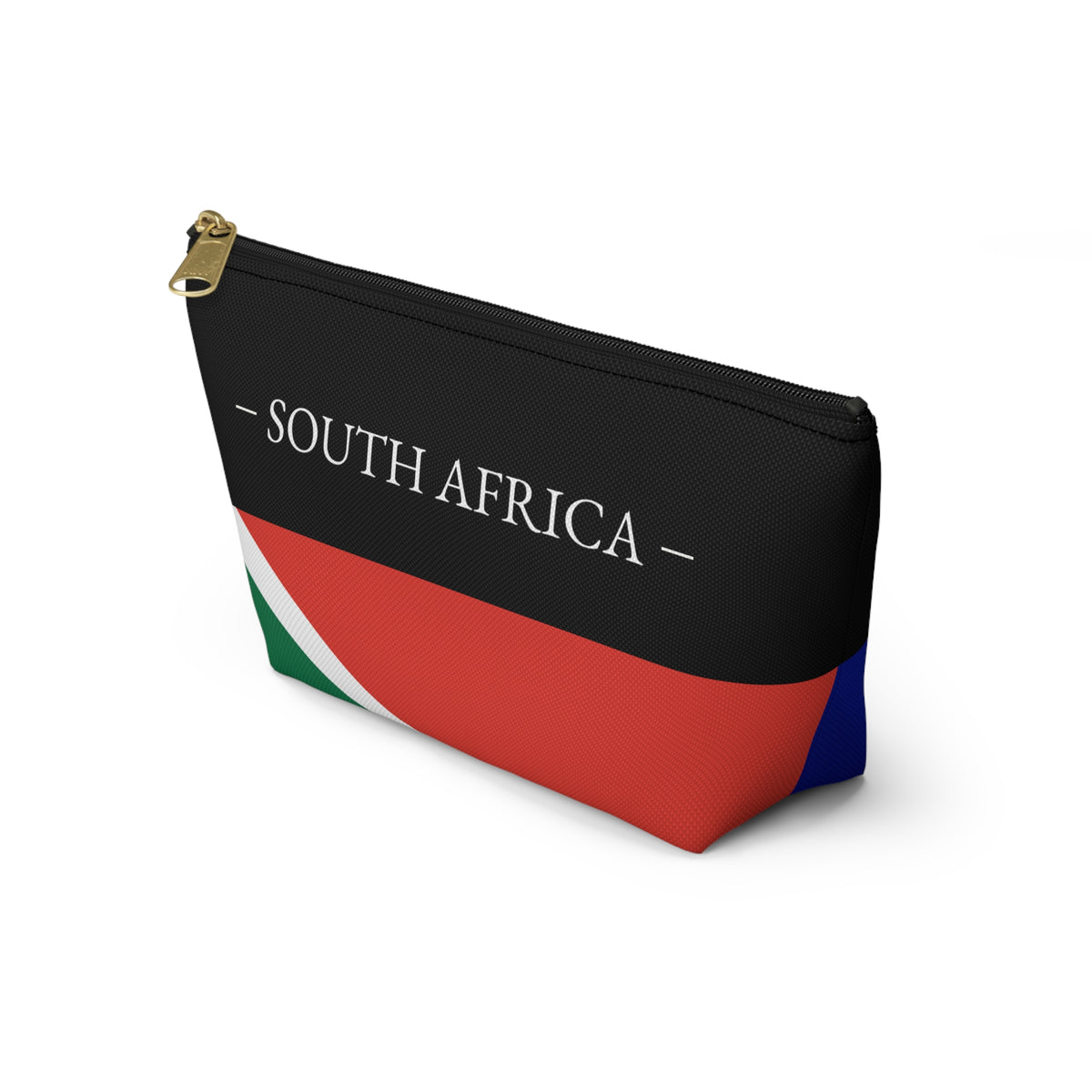 Personalized South Africa Flag Accessory Pouch, South African Heritage Cosmetic Bag, Custom Name Travel Organizer, South Africa Gift - Proud & Loyal