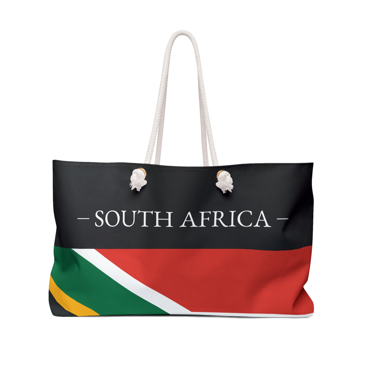 Personalized South Africa Weekender Bag, South African Flag Travel Bag, Custom Name Heritage Tote, Vacation Overnight Bag - Proud & Loyal