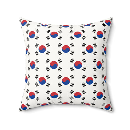 Personalized South Korea Flag Pillow | South Korean Faux Suede Square Pillow - 20 x 20 - Proud & Loyal