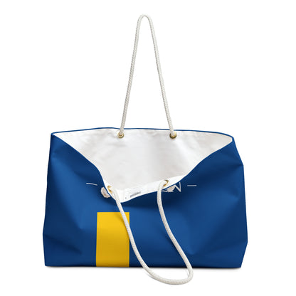 Personalized Sweden Weekender Bag, Swedish Flag Travel Bag, Custom Name Heritage Tote, European Vacation Overnight Bag - Proud & Loyal