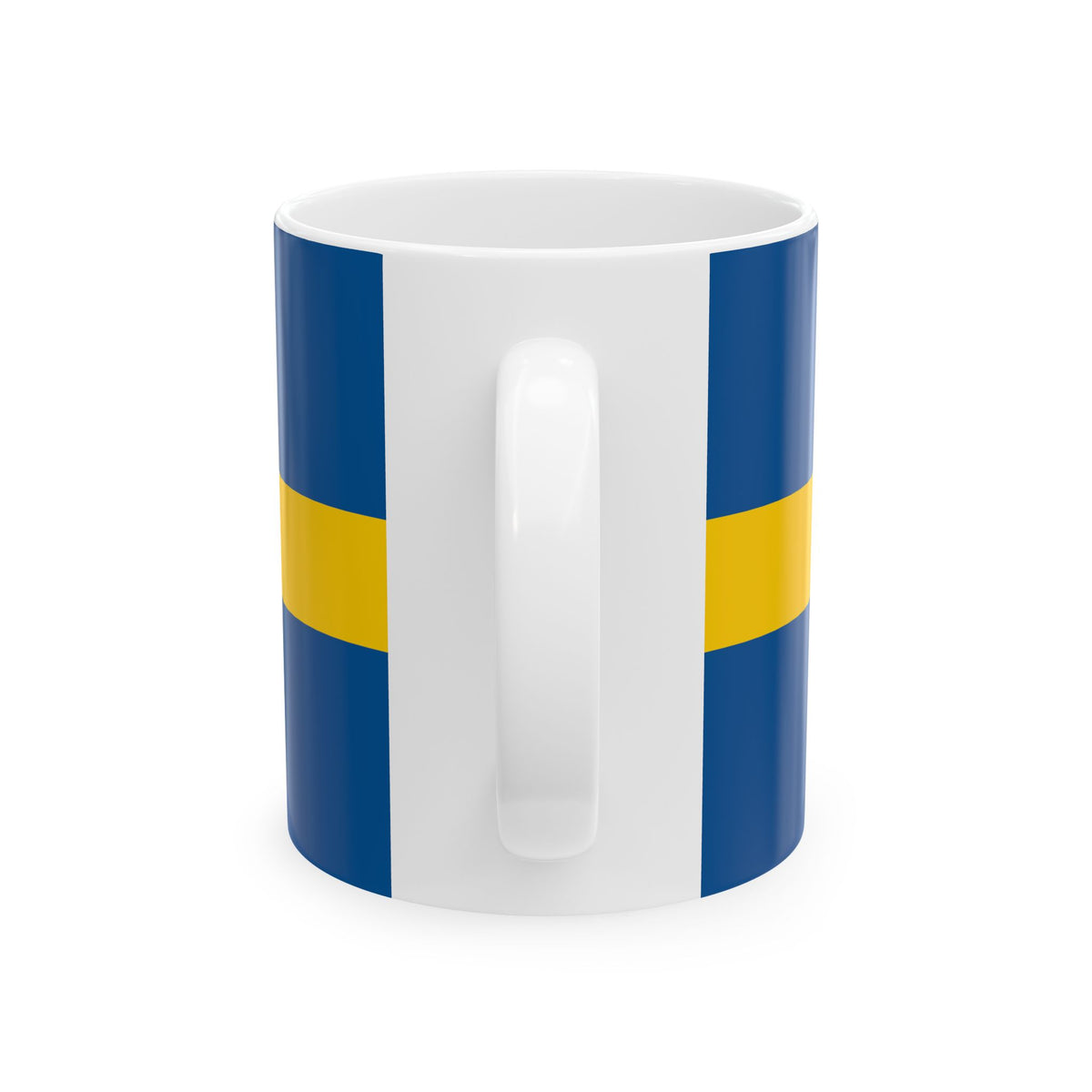 Personalized Swedish Flag Stripe Mug | Ceramic Coffee Tea Cup, New Citizen, Naturalization Gift, Heritage Gift - Proud & Loyal