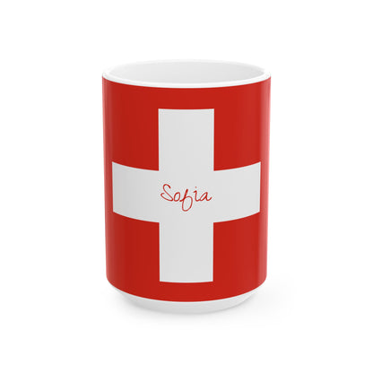 Personalized Swiss Flag Mug | Switzerland Red White Cross Ceramic Cup, New Citizen, Naturalization Gift, Heritage Gift - Proud & Loyal