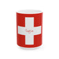 Personalized Swiss Flag Mug | Switzerland Red White Cross Ceramic Cup, New Citizen, Naturalization Gift, Heritage Gift - Proud & Loyal