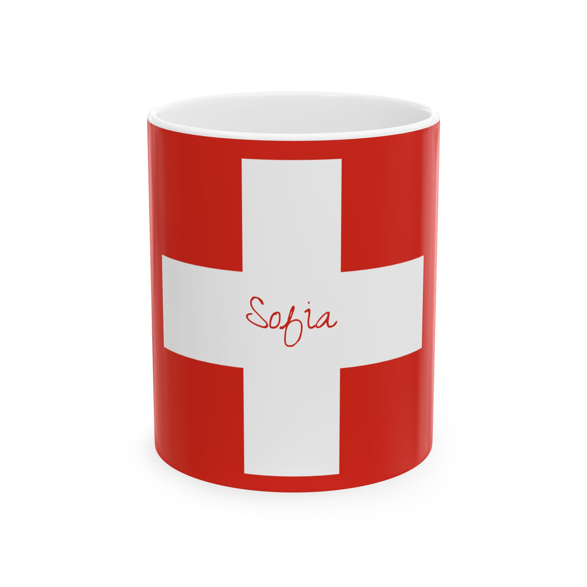 Personalized Swiss Flag Mug | Switzerland Red White Cross Ceramic Cup, New Citizen, Naturalization Gift, Heritage Gift - Proud & Loyal