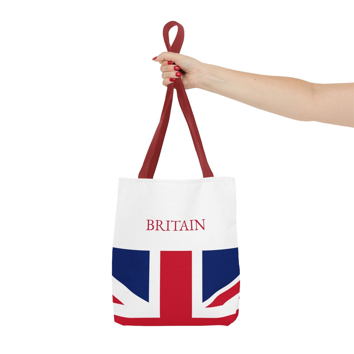 Personalized UK Flag Tote Bag, Custom Name British Heritage Bag, Union Jack Travel Beach Tote, Britain Pride Gift - Proud & Loyal