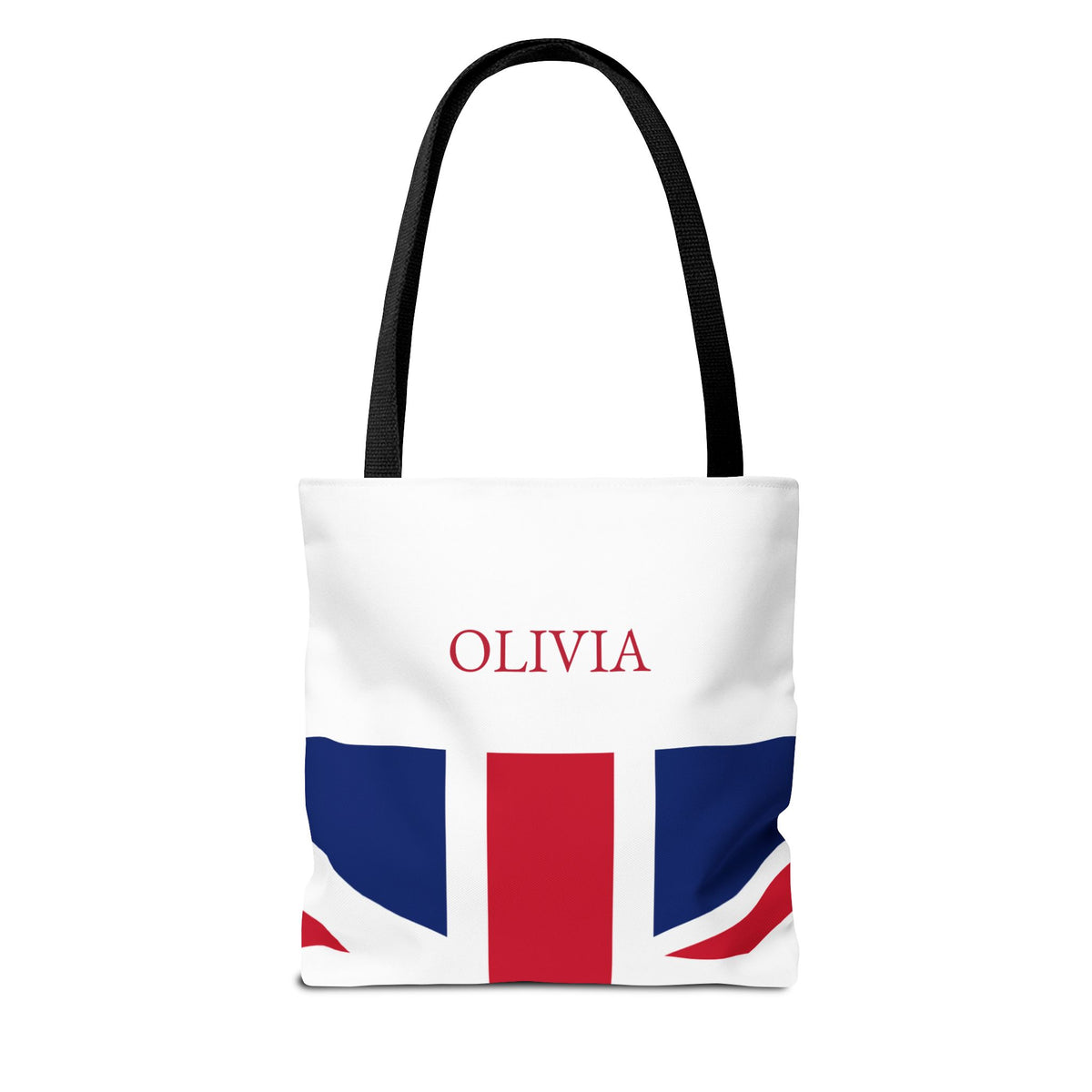 Personalized UK Flag Tote Bag, Custom Name British Heritage Bag, Union Jack Travel Beach Tote, Britain Pride Gift - Proud & Loyal
