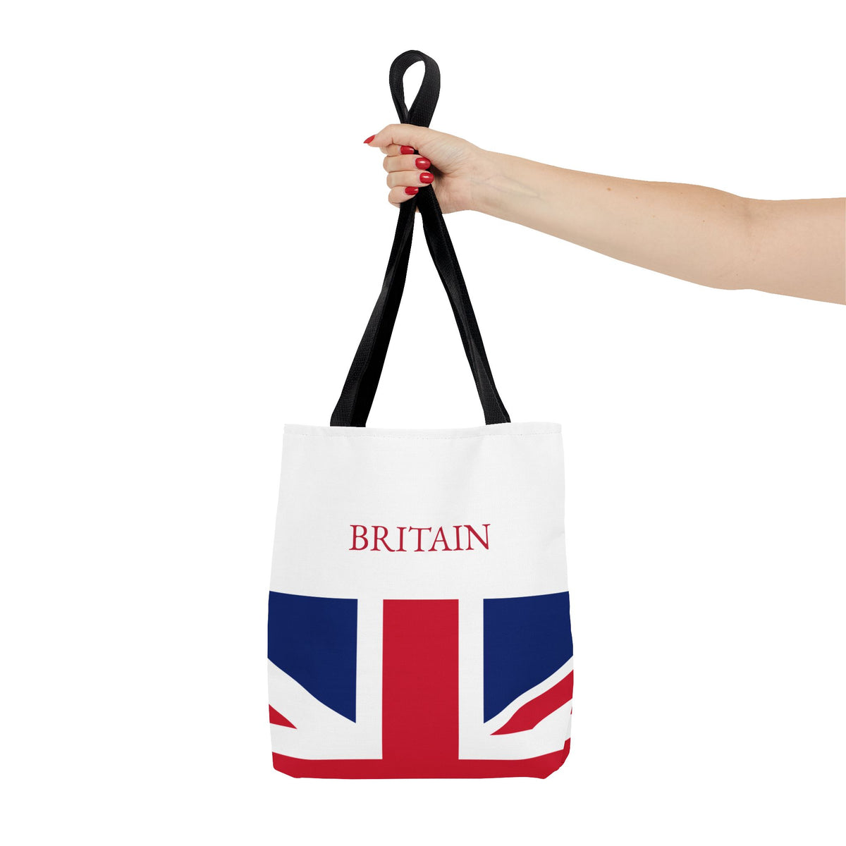 Personalized UK Flag Tote Bag, Custom Name British Heritage Bag, Union Jack Travel Beach Tote, Britain Pride Gift - Proud & Loyal