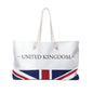 Personalized UK Weekender Bag, British Flag Travel Bag, Custom Name Heritage Tote, England Vacation Overnight Bag - Proud & Loyal
