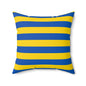 Personalized Ukraine Flag Blue and Yellow Striped Pillow faux suede square pillow | Ukrainian Flag Stripe Throw Pillow - 20" x 20" - Proud & Loyal